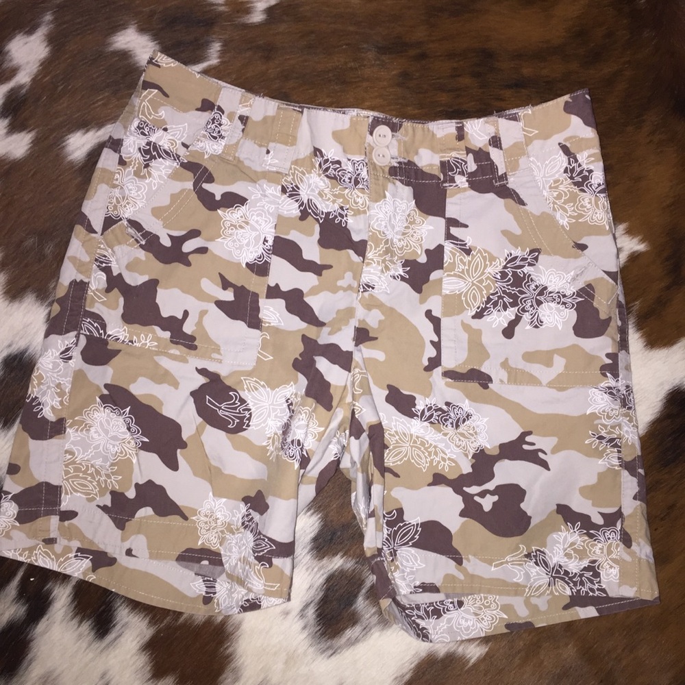 Tan Camo Shorts